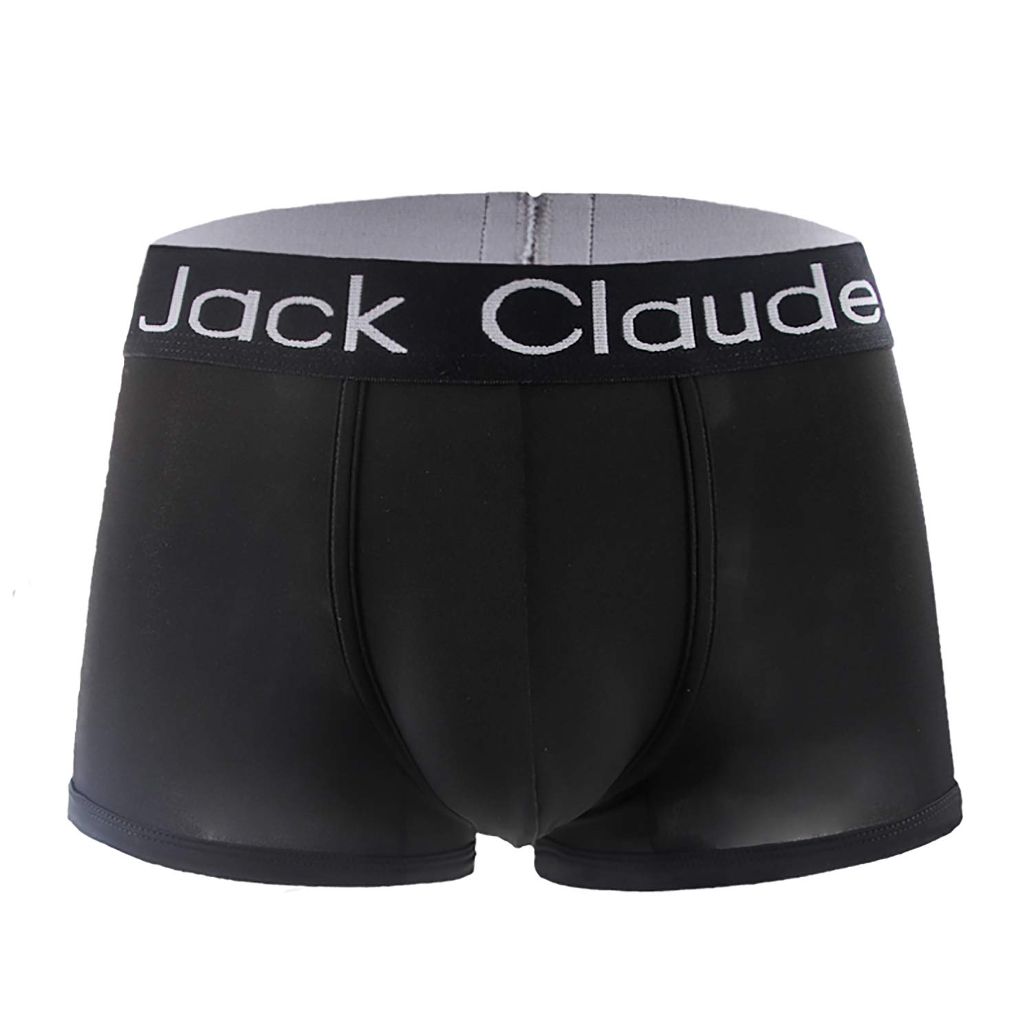 WANYING Men's Milk Silk Boxer Brief Hipster Mid Rise Trunks Basic Underwear High Elastic Soft Breathable Plain Size S M L XL