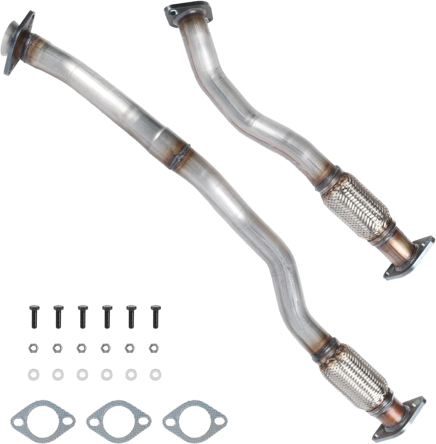 DB5Z-5G203-B Stainless Steel Exhaust Pipe compatible with 2013-2019 Ford Explorer Sport 3.5L, Exhaust Flex Pipe fit for 2013-2019 Ford Explorer 3.5L