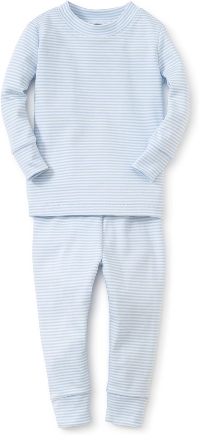Kissy Kissy Baby Boys and Girls 100% Pima Cotton Simple Stripes Pajama Set, 12 Months to 6 Years