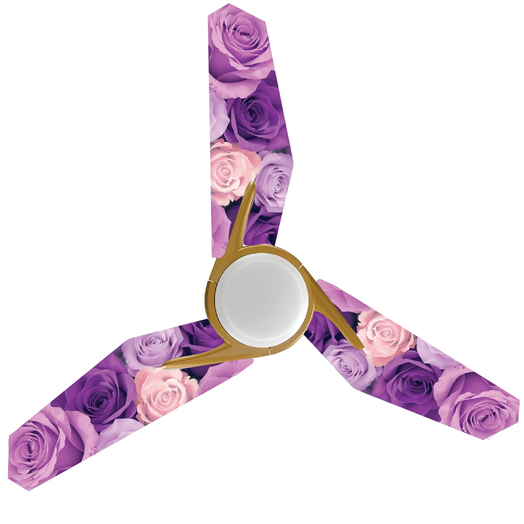 Purple Vinyl Printed Ceiling Fan Blade Cover Stickers for Living Room, Kids Room, Couple Bedroom, Home, Office Decor - L x H 16 x 50 Cms - 4 Pcs-image-5