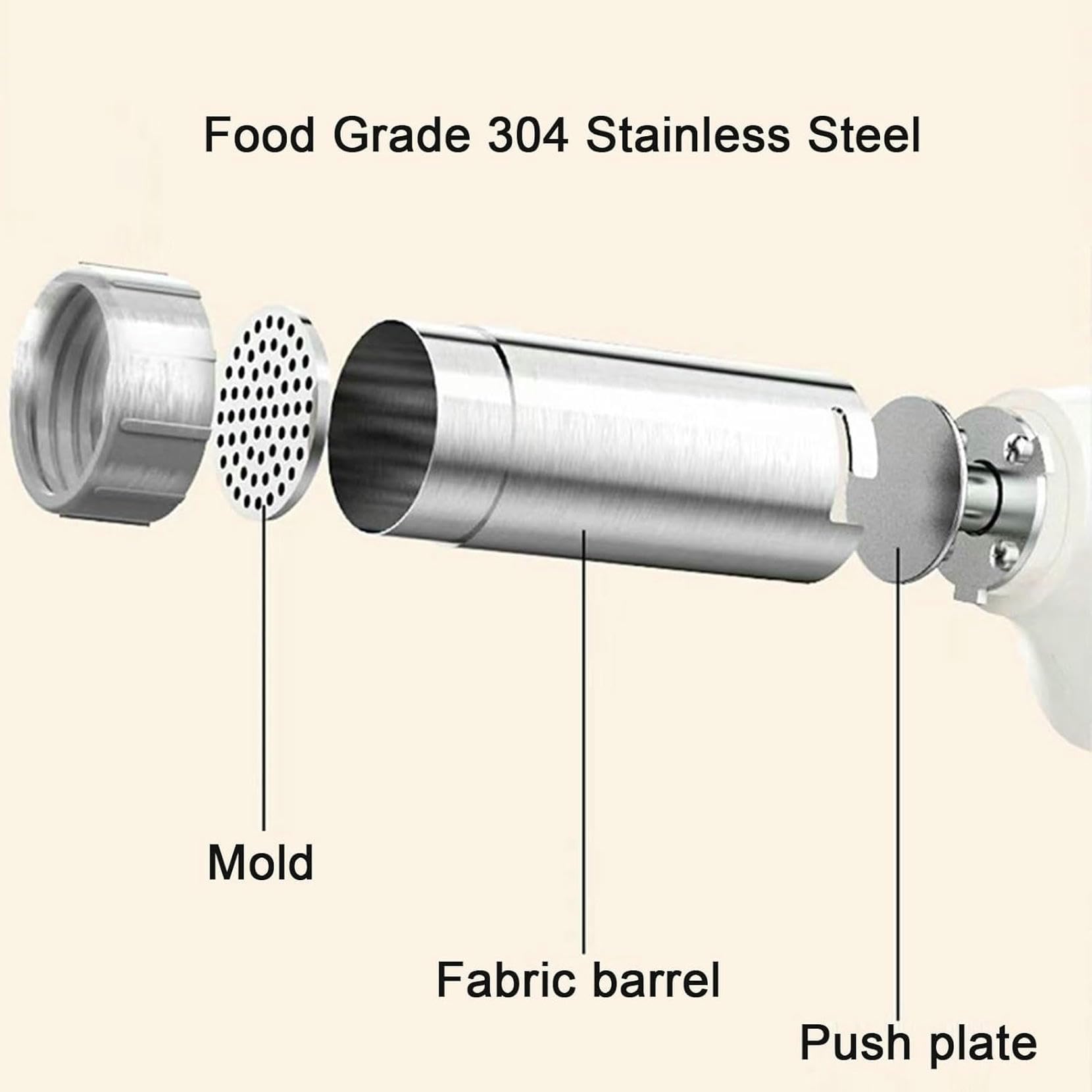 Con 5 moldes for fideos, extrusora de pasta pequeña recargable 1500 mAh for espaguetis, fettuccini y lasaña caseros