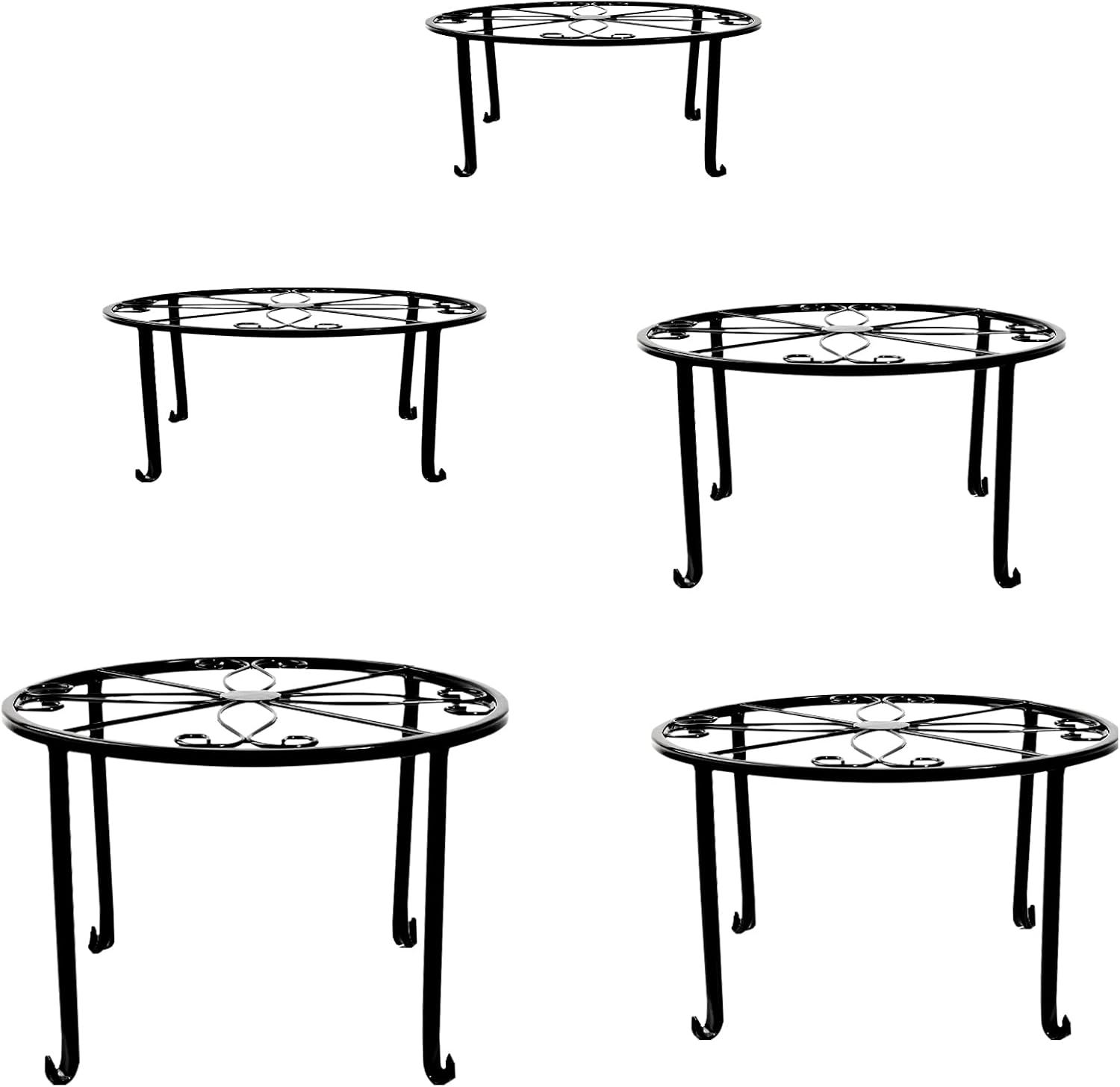 5Pack Plant Stand Indoor Metal, Wrought Iron Plant Stand