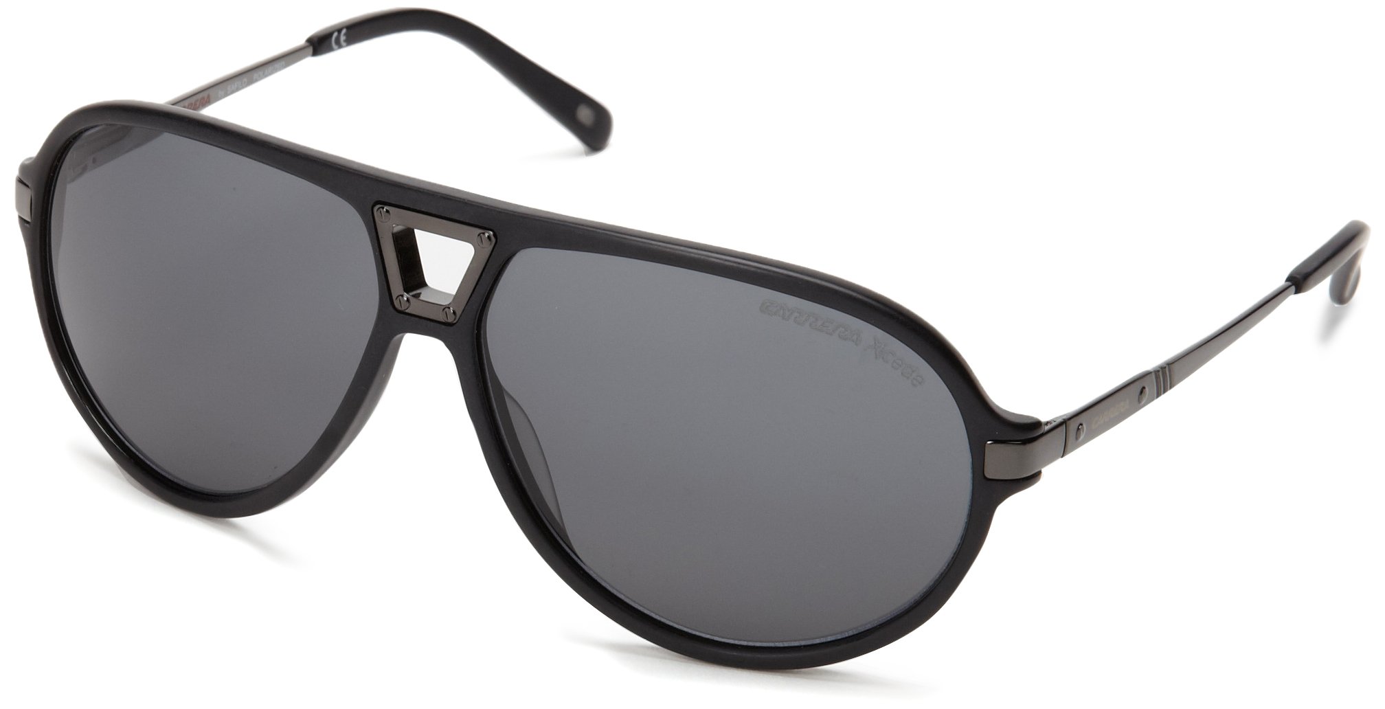 Carrera Men's CA7014/S Polarized Rectangular Sunglasses, Matte Black, 61 mm