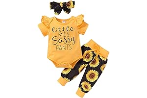Adorable Sunflower Onesie for Baby Girls