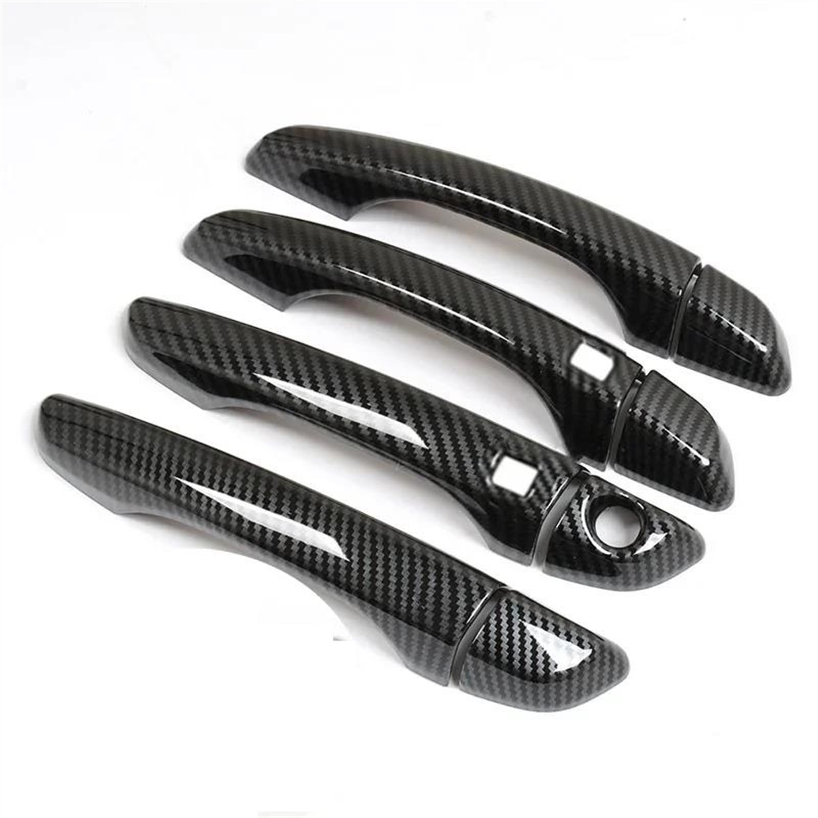 Kjhopy Carbon A Chrome Carbon Fiber Car Door Handle Cover Trim Sticker For Peugeot 408 308 308Sw T9 2016-2022 Styling Accessories Exterior Door Handle(Carbon A)