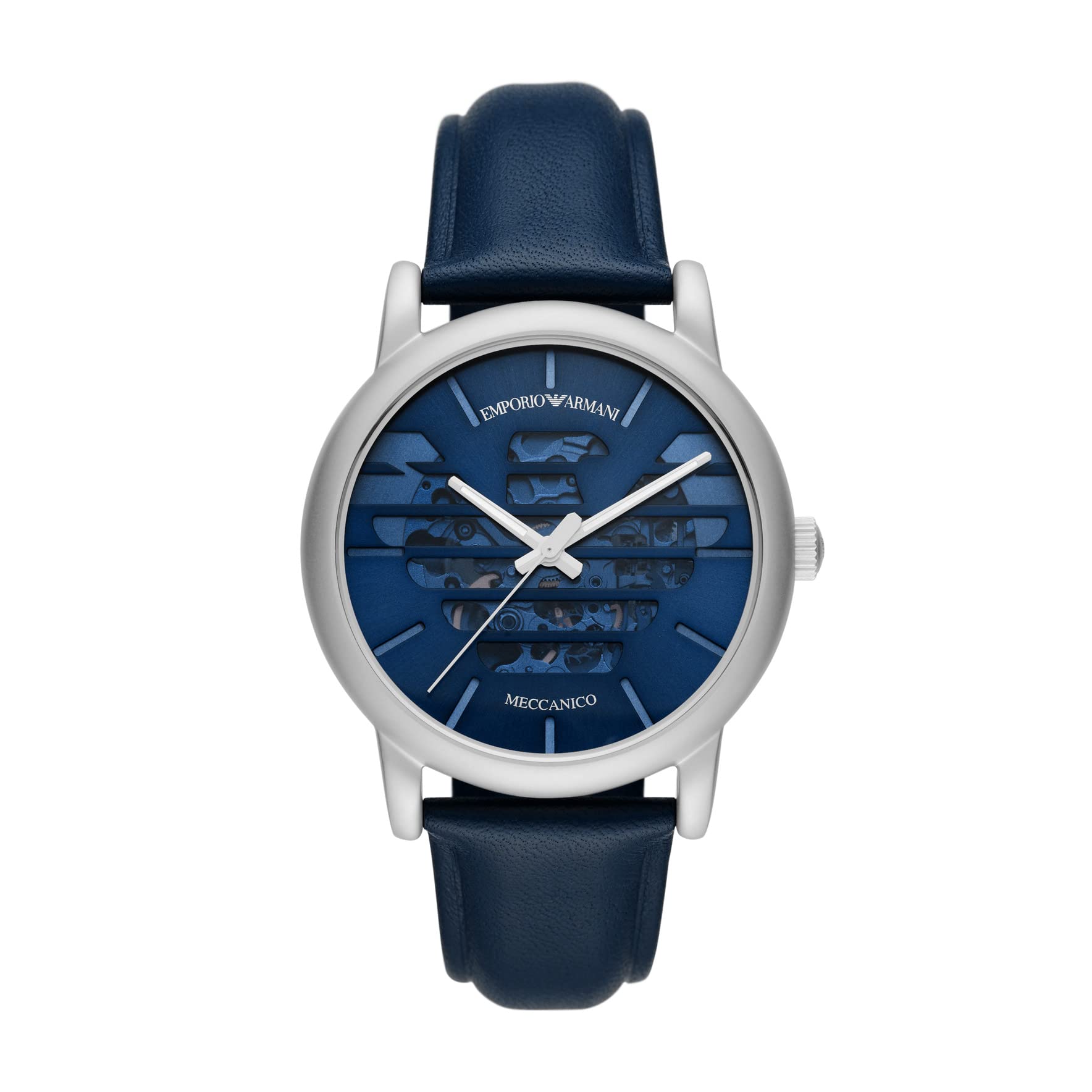 Men's Automatic Blue Leather Watch (Model: AR60030)