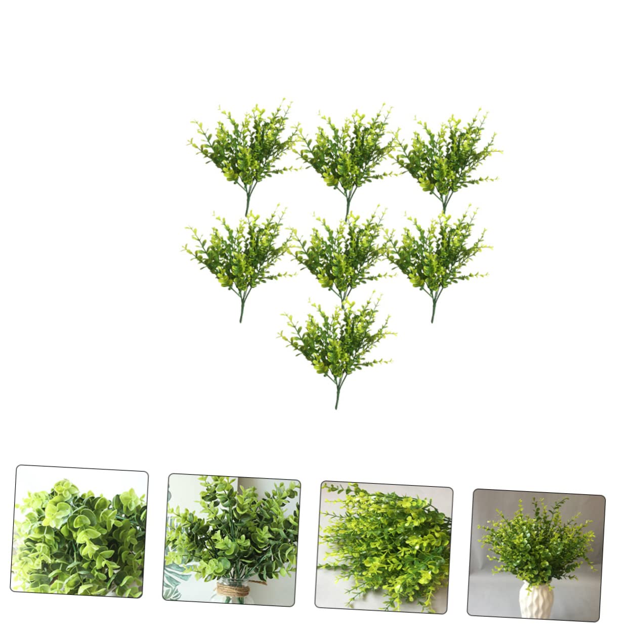 ABOOFAN 14 STK Simulierter Eukalyptus Dekoration für den Balkon kunstpflanze Blumentopfdekorationen Eukalyptuspflanzen künstliche Pflanzen Anlage künstlicher Blattbaum gefälschte Pflanze