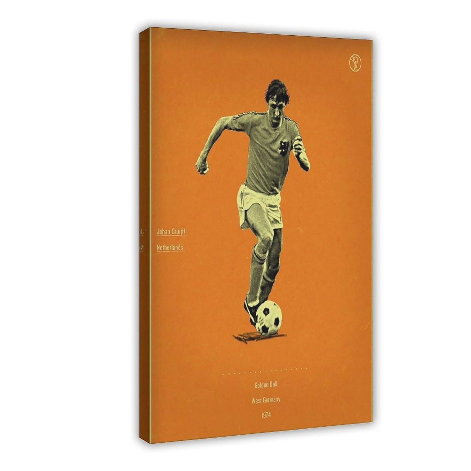 Ncudank Johan Cruyff Poster Canvas Poster Wall Art Decor Print Picture Paintings For Living Room Bedroom Decoration 12X18inch(30X45cm)
