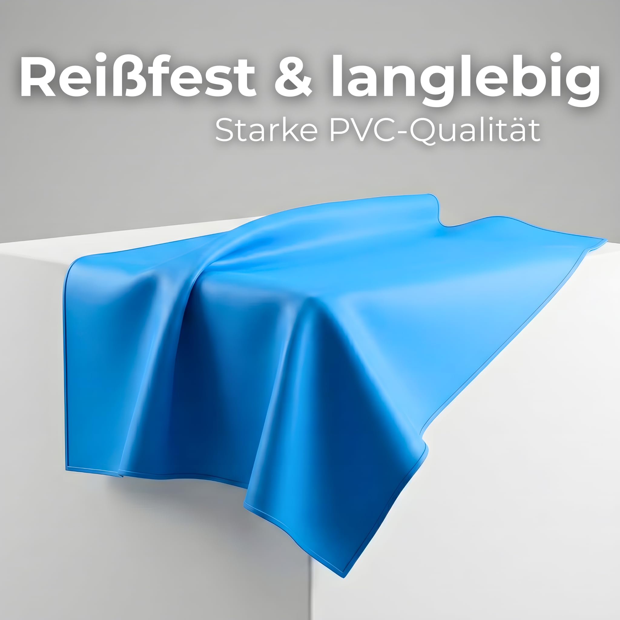 poolomio® PVC-Poolfolie rund, hochwertige & kältebeständige Poolinnenfolie für Schwimmbecken, Ersatzfolie Stärke 0,4 mm, Poolinnenhülle geeignet für Stahlwandpools mit Ø 350 x 90 cm, blau