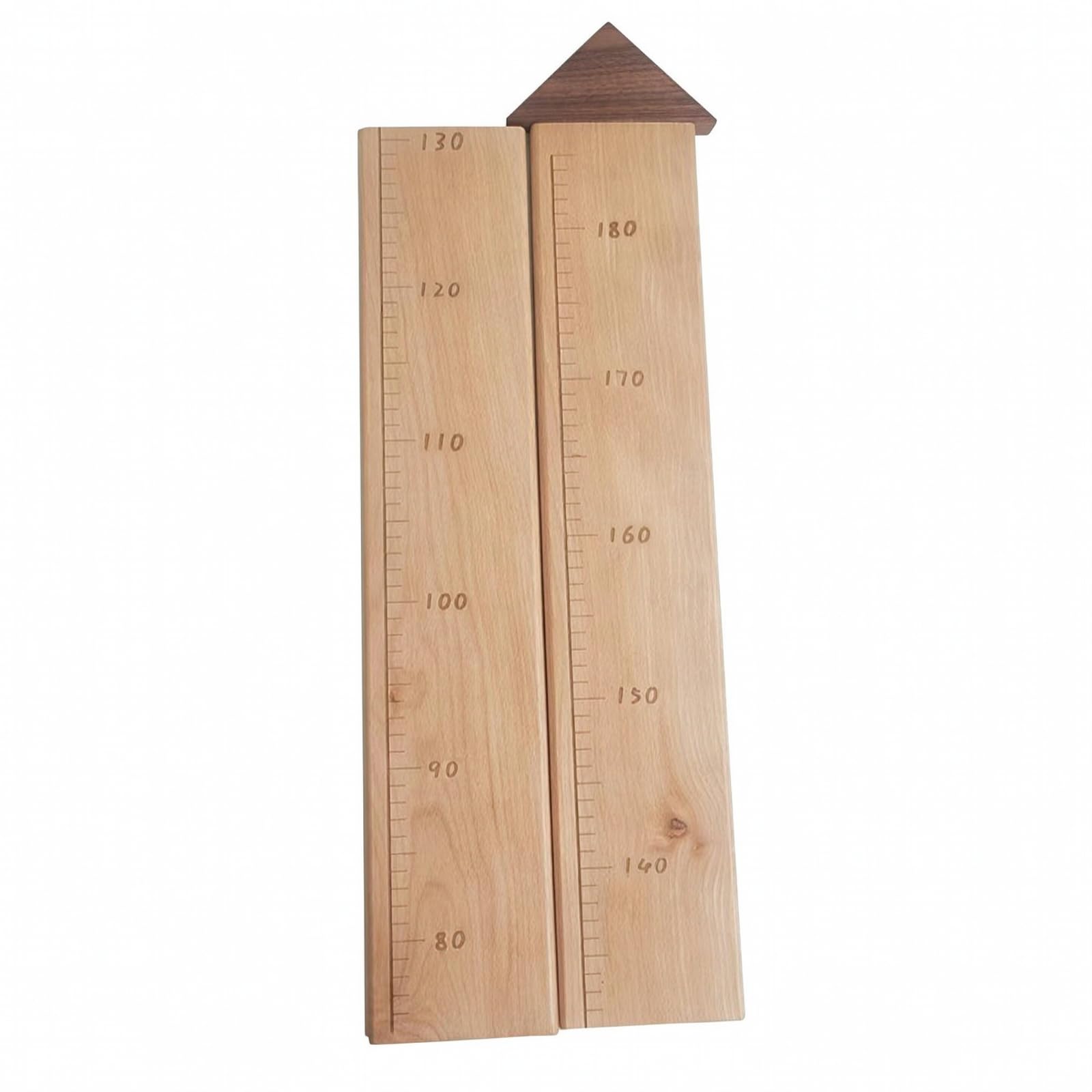 Righello Misura Altezza Bambini in Legno, Stile Moderno E Minimalista, Versione In Due Sezioni Da 180 Cm Con Lievi Imperfezioni Naturali, Legno Di Faggio