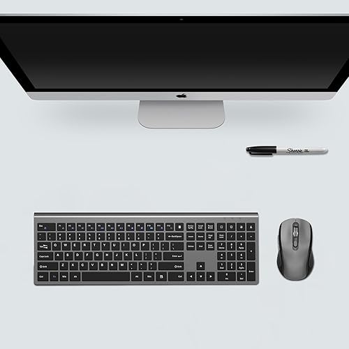 Vista 22 de Teclado inalámbrico, 2.4G USB delgado y silencioso teclado inalámbrico para Windows Chrome Laptop Computadora PC Computadora Notebook Chromebook, 12