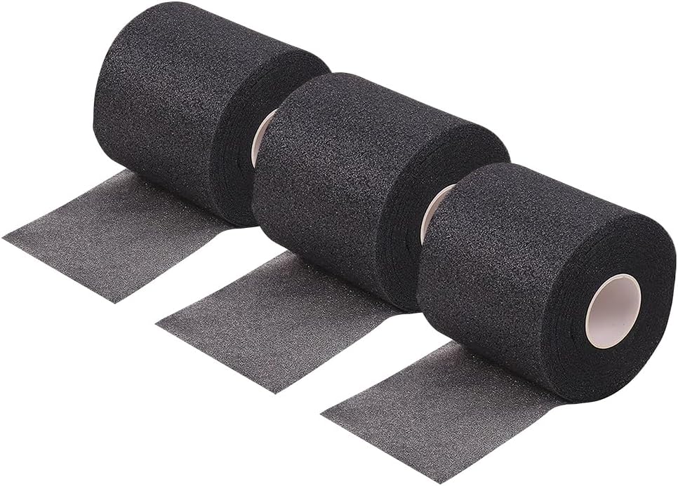 GSHLLO 3 Rolls 6cm Wide Foam Athletic Tapes Elastic Athletic Wraps Sport Tape Rolls Strong Hand Tapes Finger Wrap Tapes Ankle Support Tapes for Ankles Wrists