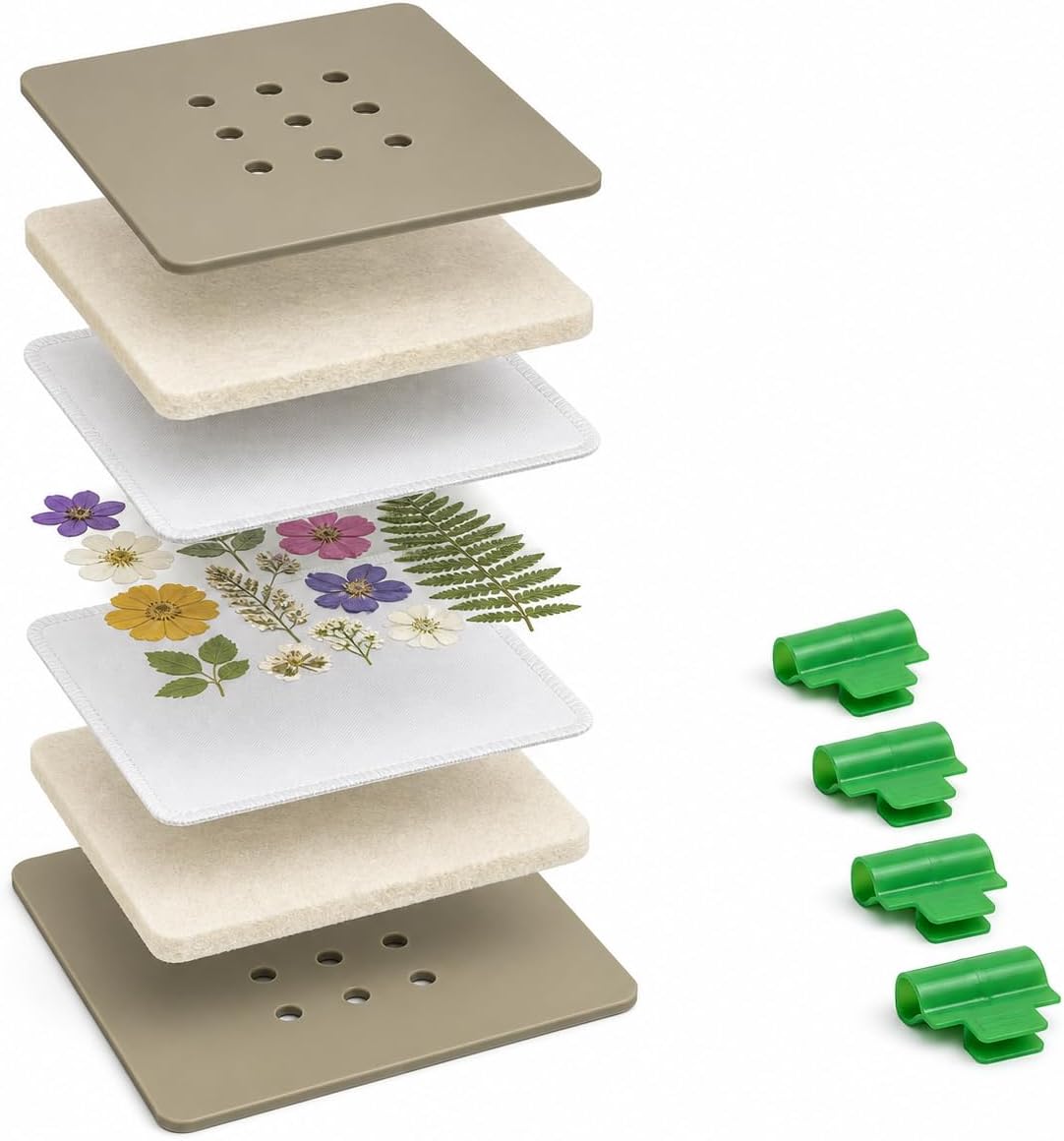 JZDF Microwave Flower Press for Drying Flowers, Leaves & Plants – Fast Dry Flower Press Tool with Reusable Washable Cloth for Pressed Flower Crafts, DIY Art & Botanical Preservation image 3
