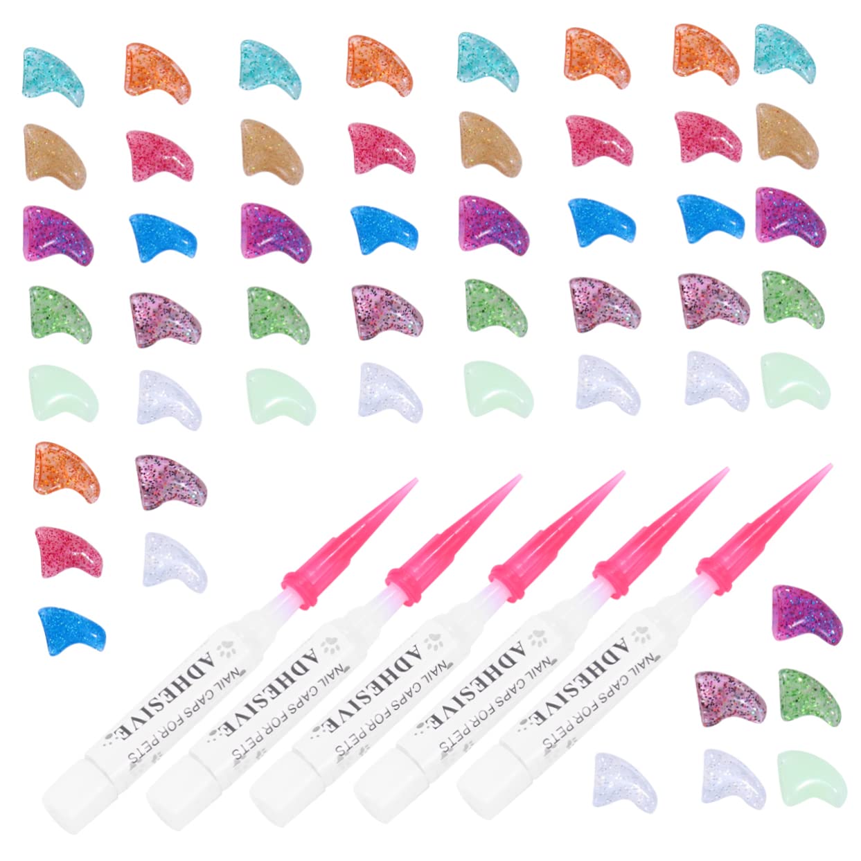 POPETPOP 300 Pièces Ensemble D'ongles pour Animaux De Compagnie Capuchons D'ongles pour Animaux De Compagnie Accessoires De Toilettage pour Chat Gel Griffes De Chat Patte Doux Caoutchouc