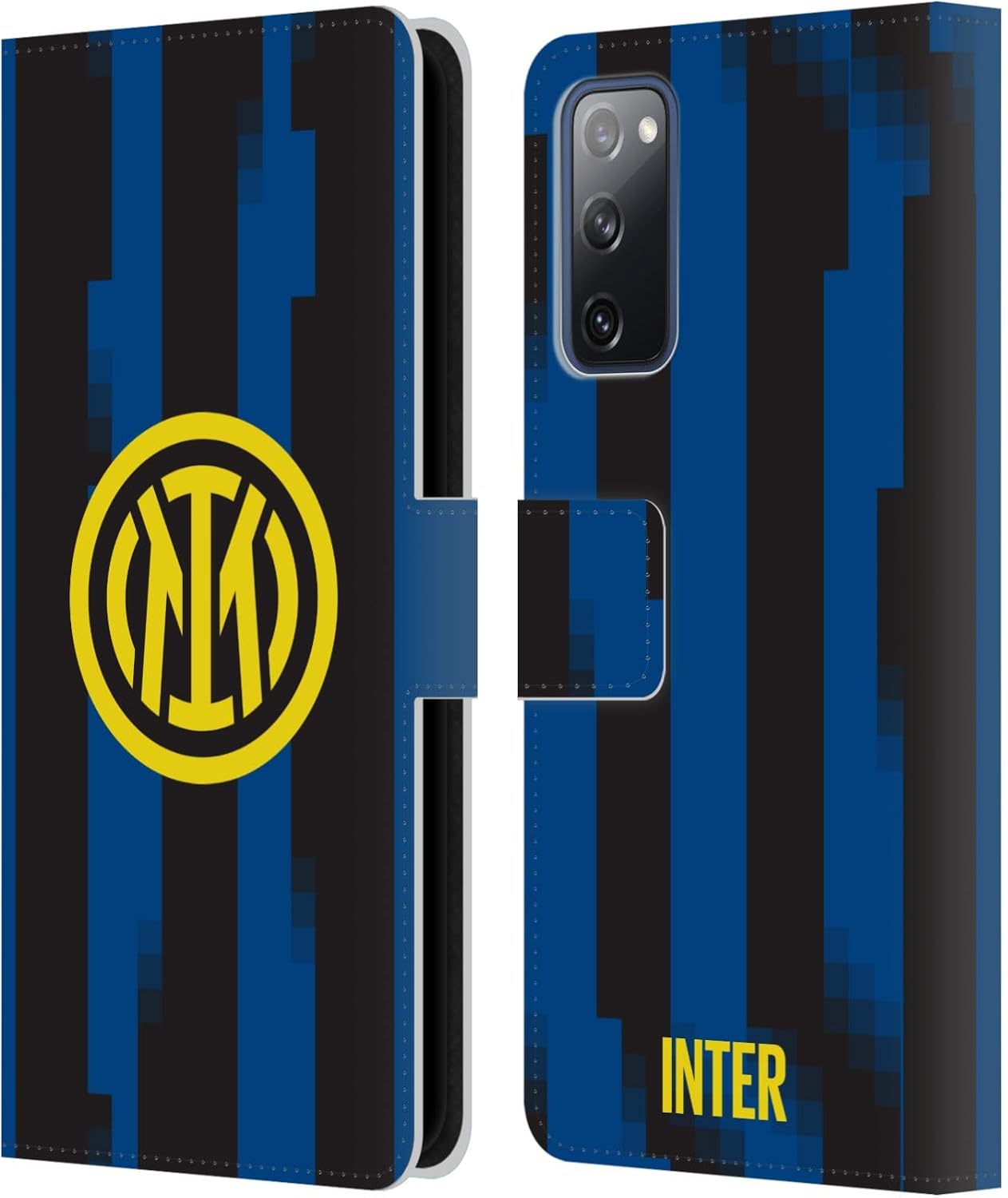 Head Case Designs Officially Licensed Inter Milan Third 2023/24 Crest Kit Leather Wallet Case Compatible with Samsung Galaxy S20 FE / 5G