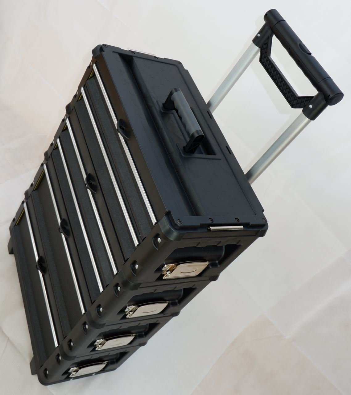 Metall Werkstattwagen rollender Werkzeugtrolley XXL B4-B schwarz mit Schubladenverriegelung und Schloss