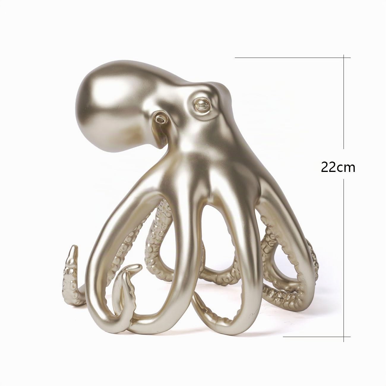 Escultura de Pulpo Figura Abstracta Estatua Moderna Decoración Arte Interior Regalo para Estanterías Escritorio Mesas Resina 22cm