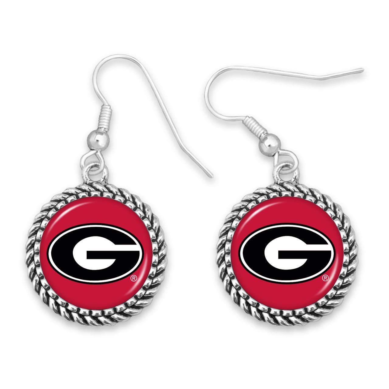 Georgia Bulldogs Olivia Earrings Silver Jewelry Gift UGA
