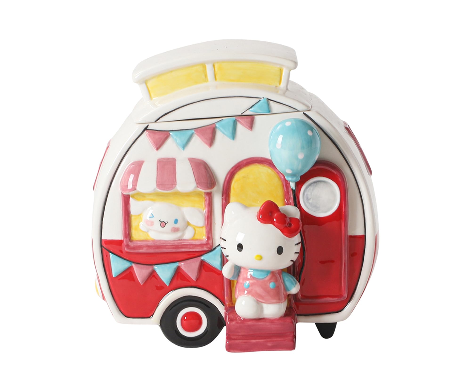 Blue Sky Clayworks Hello Kitty and My Melody Camper Cookie Jar, Home & Kitchen Accessories, Ceramic, 23801