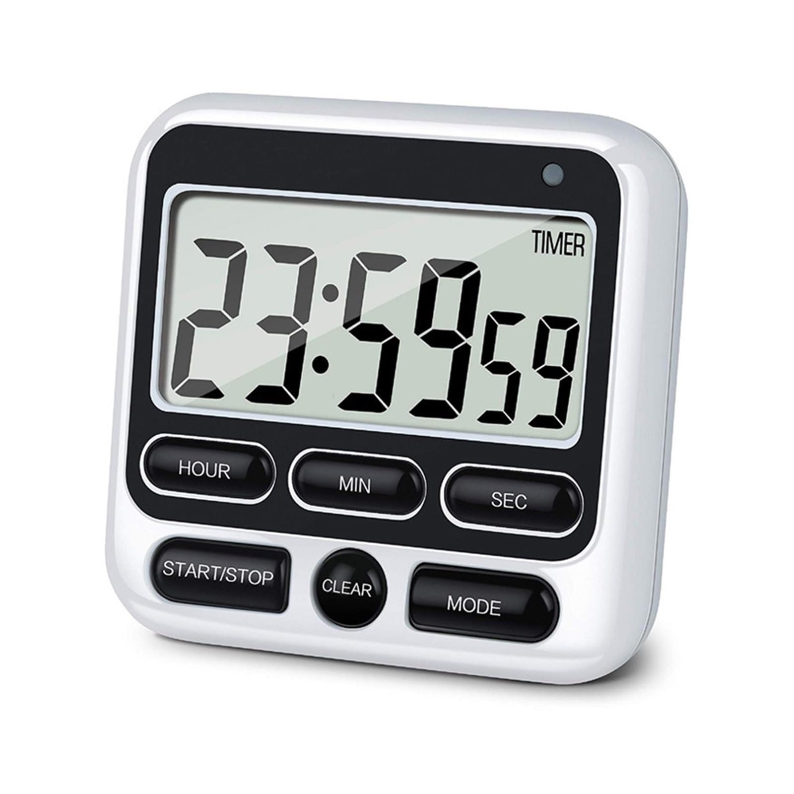 Digital Screen Kitchen Timer Large Display Square Cooking Count Up Countdown Alarm Clock Sleep Stopwatch Reliable Efficient(BLACK)