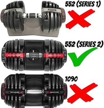Adjustable Dumbbell Handle - Replacement for Bowflex SelectTech 552 (Series 2) Adjustable Dumbbells