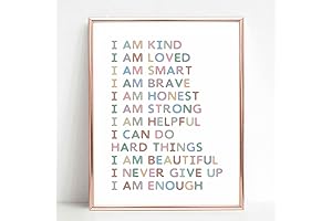 Inspiring Affirmations Art Print for Tiny Tots: Nurture Confidence and Self-Esteem!