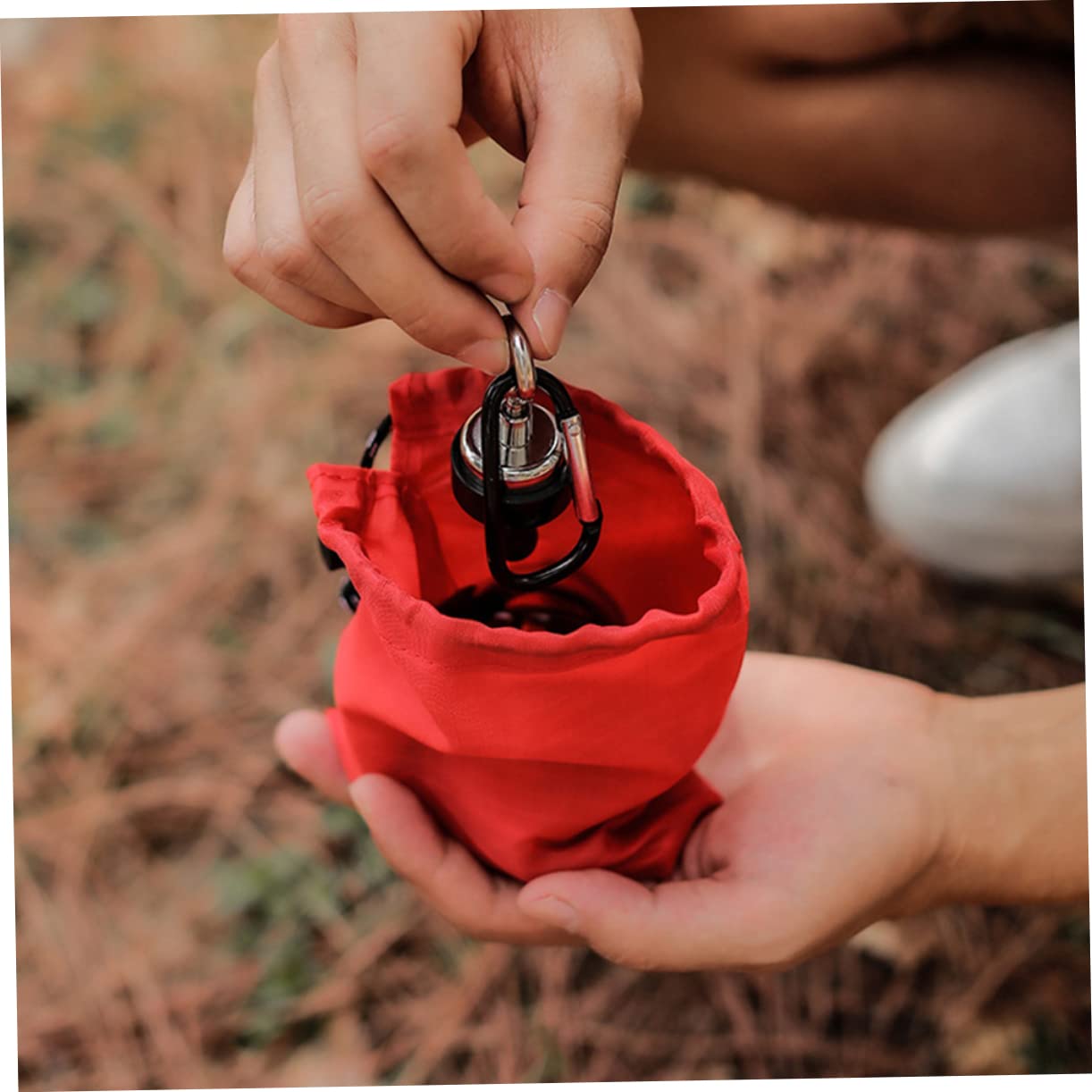 Balacoo 6Pcs Drawstring Storage Bags Compact Outdoor Sundries Organizer for Travel Camping Durable Reusable for Items