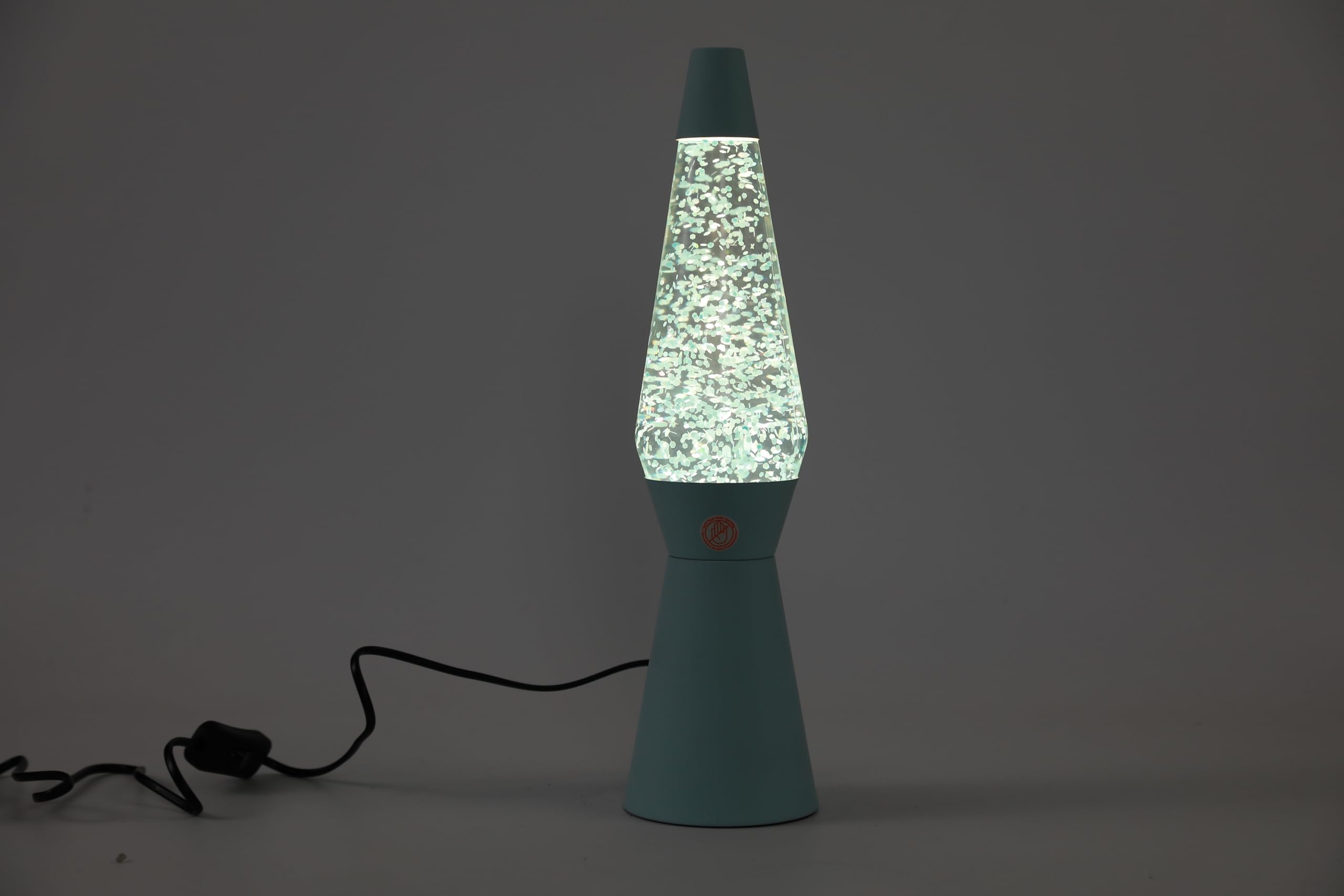 I-TOTAL - Płynna lampa lawowa 40 cm (pastelowy zielony brokat Spaceship)