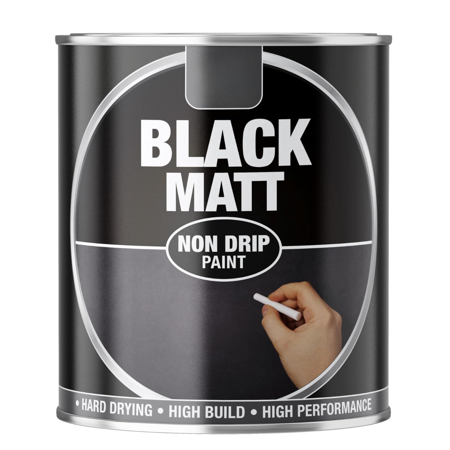 Inspired Essentials 300ml Non Drip Paint Tin Exterior Interior Hard Drying Performance Multi-Purpose Tin for Metal, Wood, Plastic, Walls with Perfect Finish (2, Black Matt) โ image 1