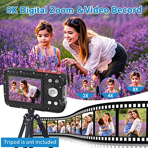 61wjYhdiNVL Waterproof Digital Camera,1080P 21MP HD Digital Camera with 2.8" LCD Screen,Rechargeable Point and Shoot Camera,Compact Portable Digital Camera for Kids Students,Teens,Beginner with 8X Digital Zoom - Image 7