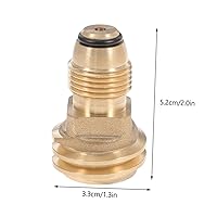 Vista 2 de 2PCS Propane Tank Adapter Quick Connect Fittings Solid Brass POL to QCC1 Connector for Outdoor Camping and Grill