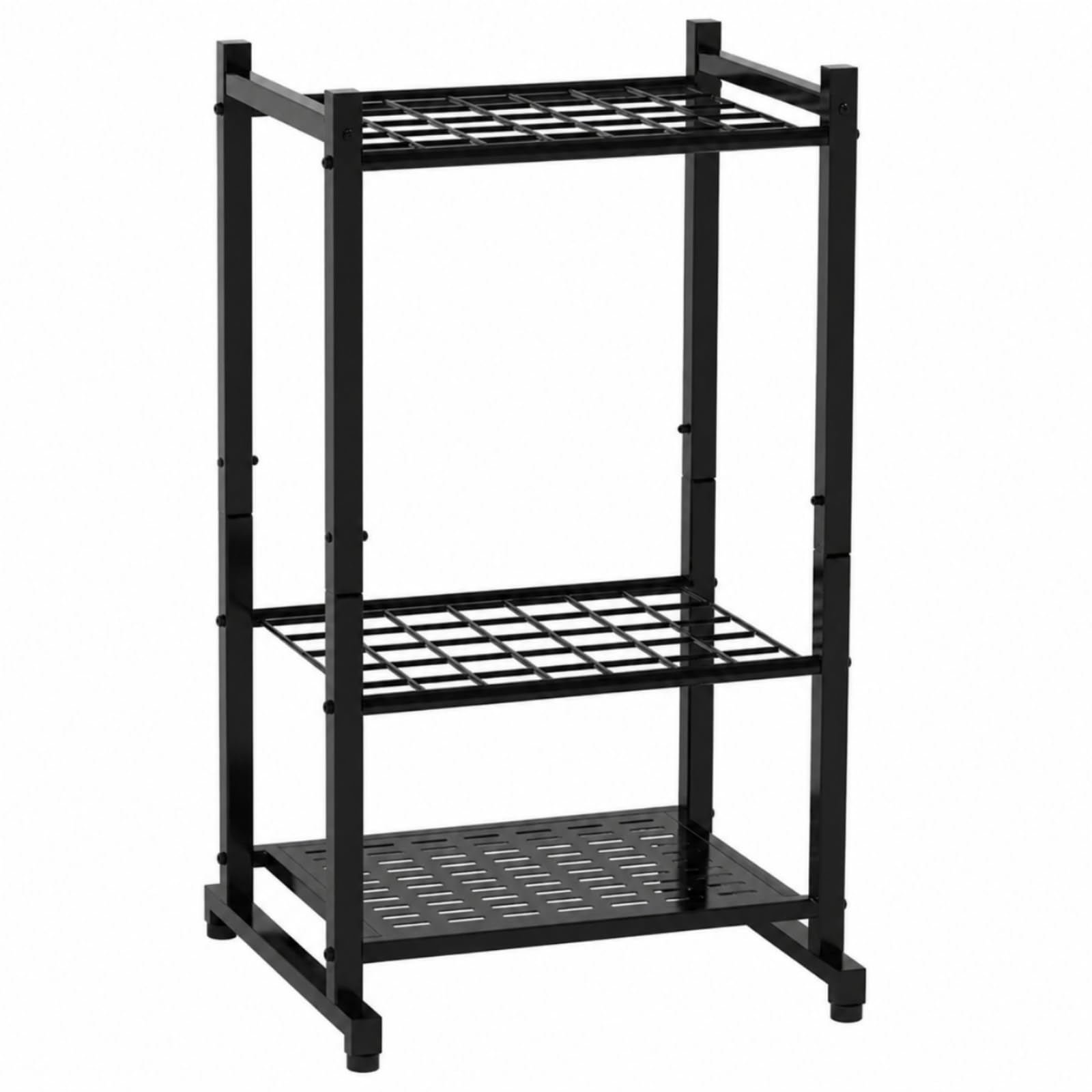 Porta Attrezzi da Giardino Resistente Scaffale in Metallo con Tre Ripiani Antiruggine Portaattrezzi per Garage