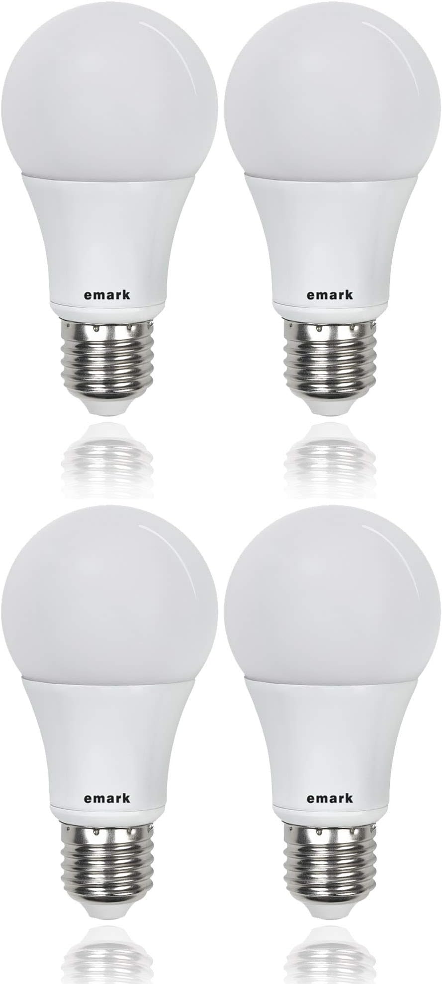 emark LED Bulb 40 Watt Equivalent - Soft White (3000K) A19 Non Dimmable - E26 Medium Base (Soft White, 4 Pack)