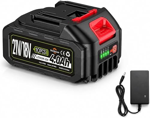 1 batterie d'outil électrique 21 V 4,0 Ah pour taille-haie 