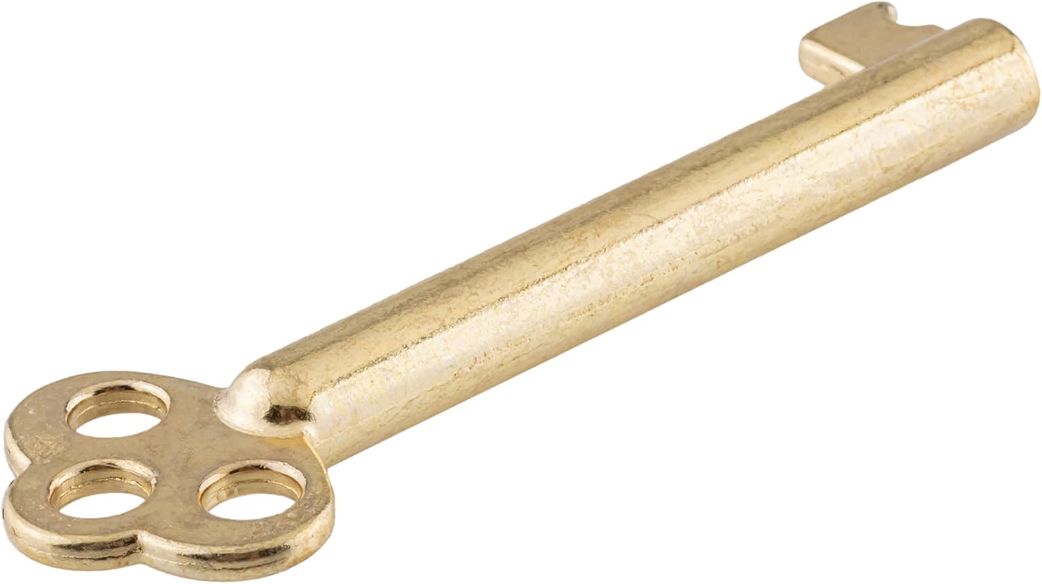Brass Plated Skeleton Key for Cabinet, Grandfather Clock Doors, Dresser Drawers - Hollow Barrel Key Replacement - Antique Skeleton Keys for Furniture | SK6-DB