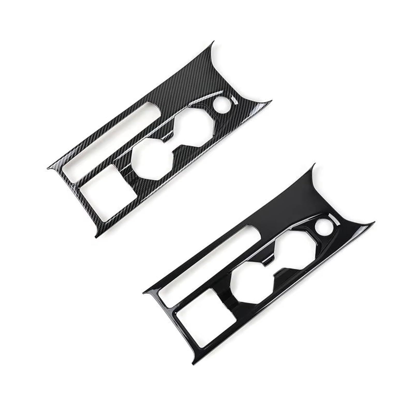 Trim Pannello Telaio Per VW Per Polo 2019 2020 ABS Car Interior Center Console Pannello Del Cambio Supporto Di Tazza Acqua Cornice Custodia Trim Center Consolle Cover(Bright Black)