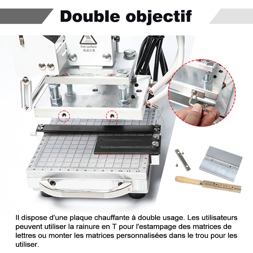 ZONESUN ZS110 Heißer Folie Stanzen Maschine drücken simulator Papier Holz PVC Karte Leder Drucker Präge Maschine für Leder
