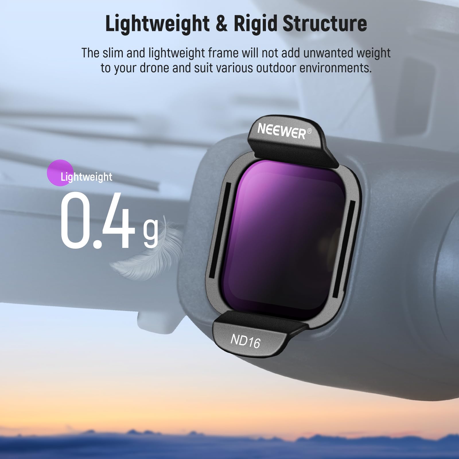 NEEWER Zestaw filtrów ND kompatybilny z dronem DJI Flip (6 sztuk), ND8 ND16 ND32 ND64 ND256 CPL Snap On Multicoated HD Optical Glass Neutralna gęstość Okrągły filtr polaryzacyjny zestaw akcesoriów
