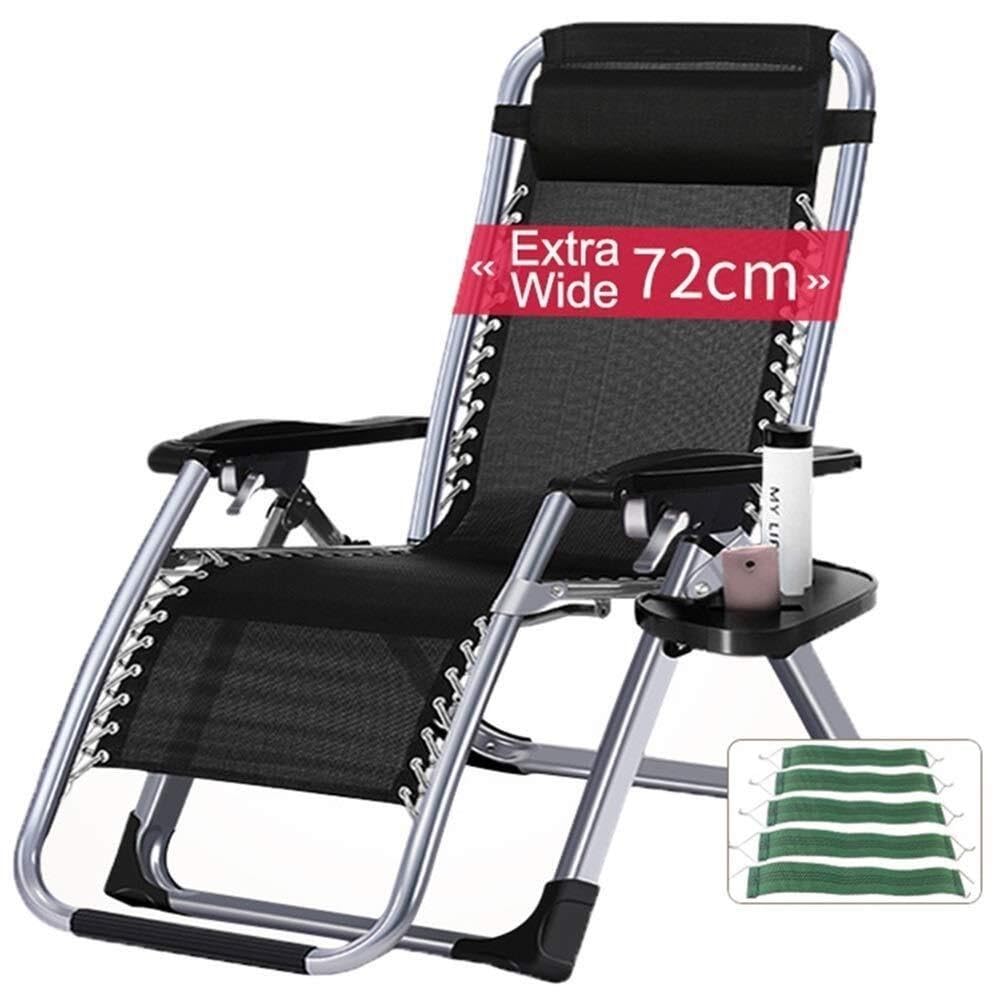 Chaise longue de plage pliante support 440 LB avec système verrouillable