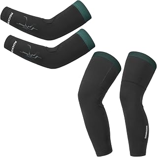 Calendadores de Brazaos/Piernas para Hombre Mujeres Conjunto Perneras Térmicas y Mangas de Brazaos de Ciclismo Running Deportes al Aire Libre S-3XL