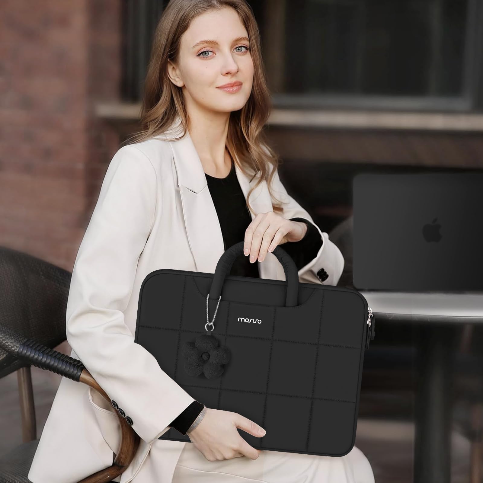 MOSISO 360 Protectora Bolsa de Hombro Compatible con MacBook Air 15 M4