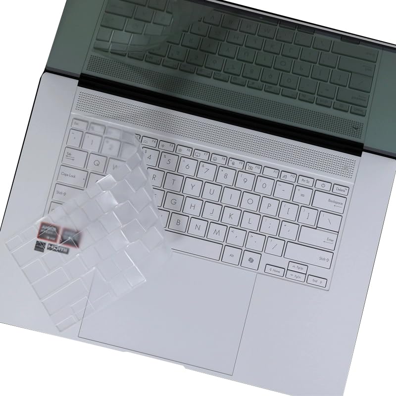 Image of Saco Keyboard Cover for 2025 2024 ASUS Zenbook S14 OLED UX5406 14 Inch AI Copilot PC | ASUS Zenbook S16 (UM5606) 16 Inch Copilot PC - Transparent