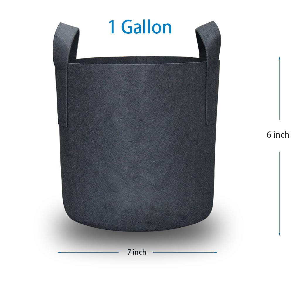JERIA 12Pack 1 Gallon, Vegetable/Flower/Plant Grow Bags, Aeration Fabric Pots with Handles