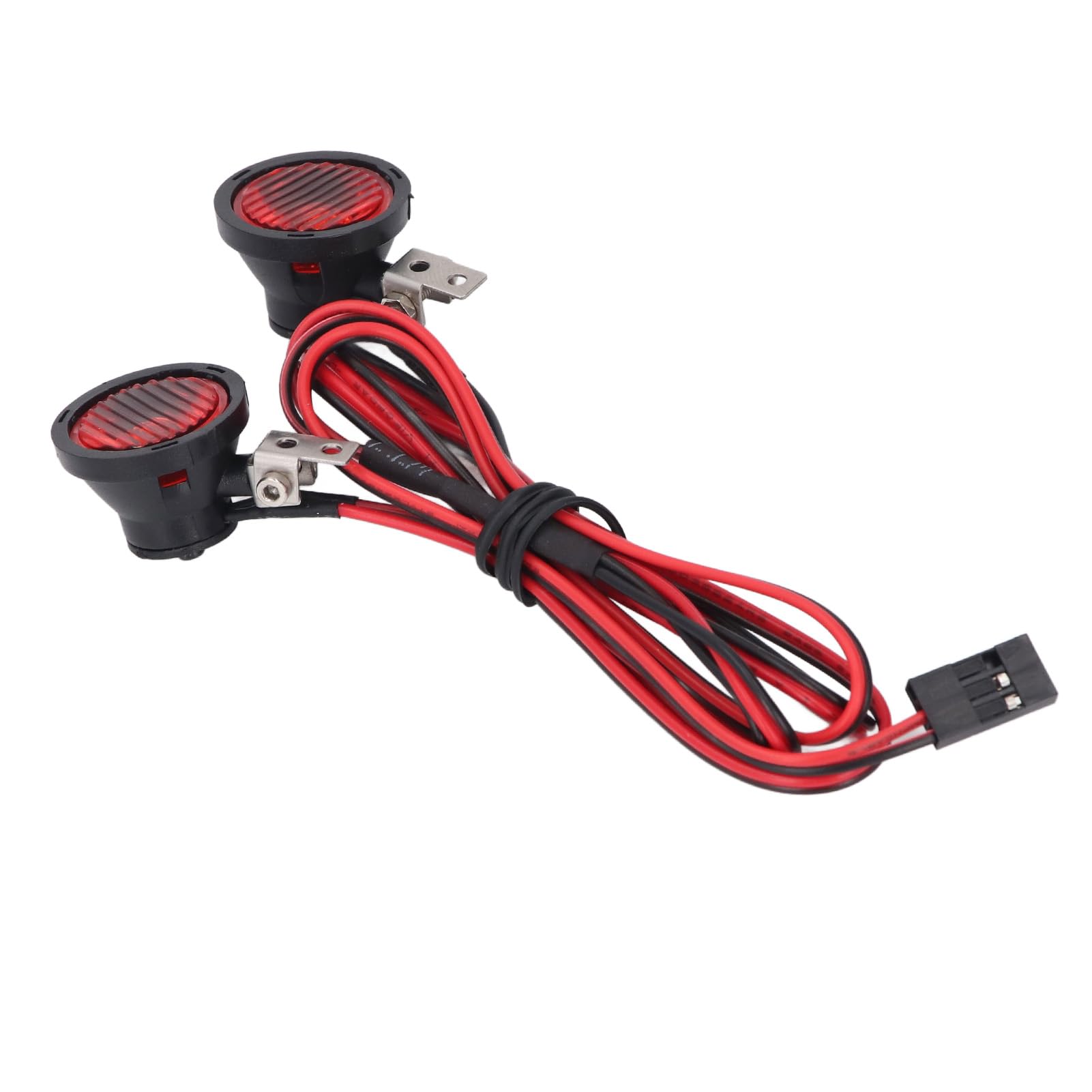 EMUKOEP RC Car Front Spotlight for Axial for SCX10 90046 for Redcat 2 LEDs High Brightness RC Headlight for 1:10 RC Crawler (Red Light)
