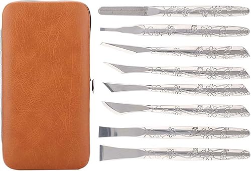 Miniatura 8 de Juego de cuchillos de pedicura para pies, lima de pies, 8 piezas de lima de pies de acero inoxidable para piel muerta y cachonda, removedor de