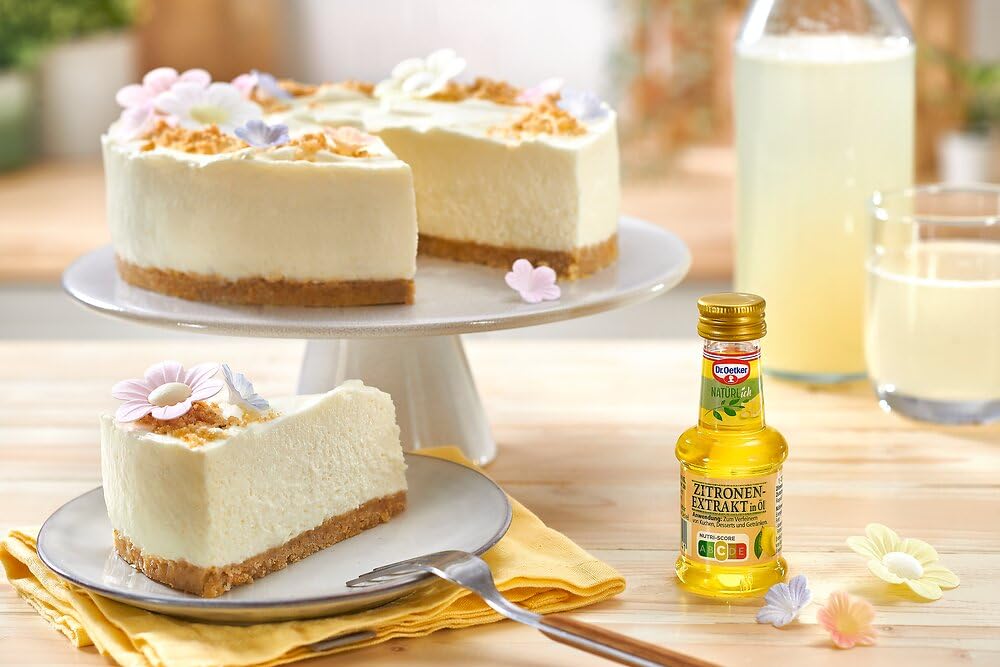 Dr. Oetker NATÜRLich Zitronenextrakt 10er Pack, 10 x 35 ml – aus sizilianischen Zitronen gewonnen, verleiht der Zitronenextrakt Kuchen sowie Desserts eine unverkennbar himmlische Zitrusnote.