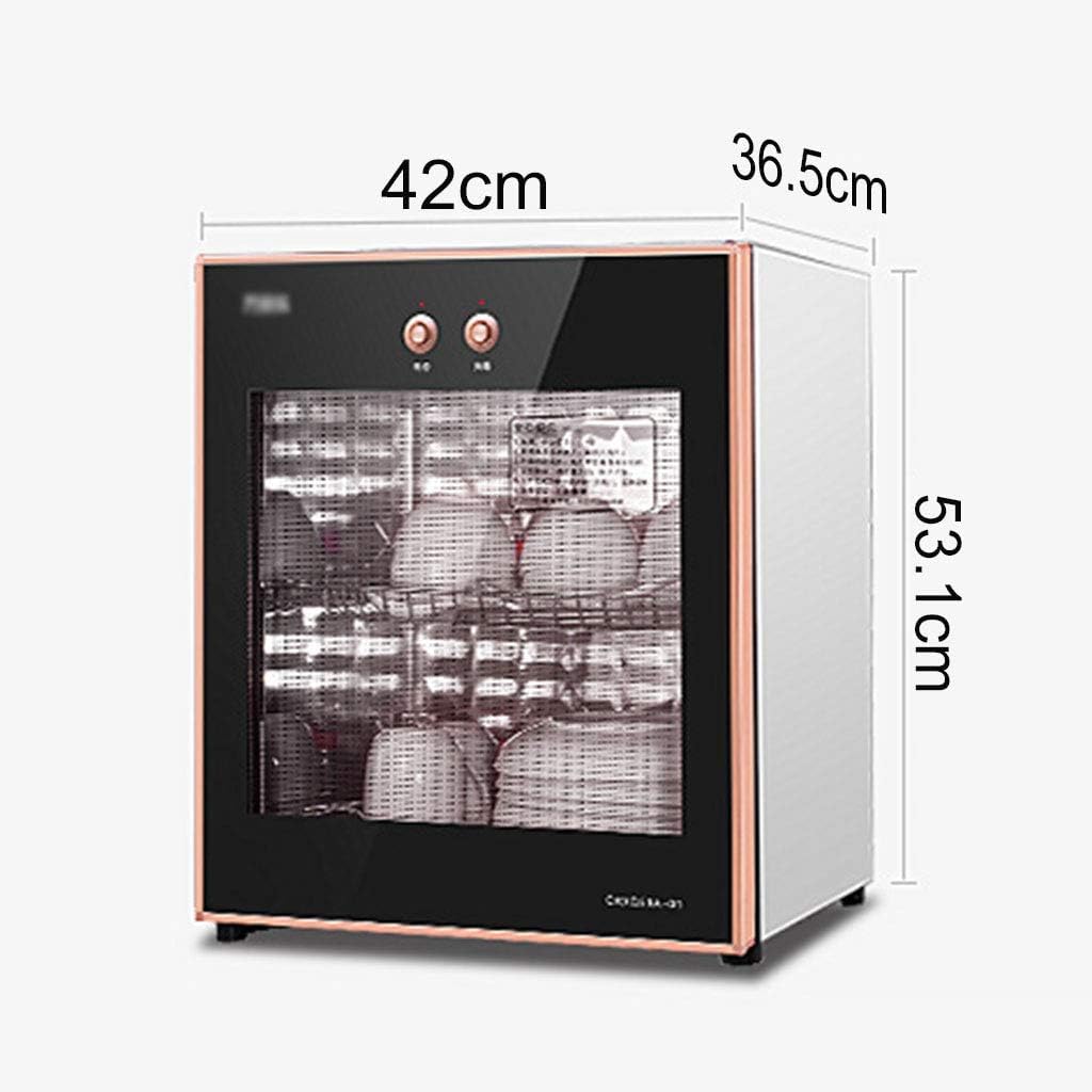 Armario esterilizador, desinfección a alta temperatura, 125 °C, esterilización con un botón, vajilla de cocina, secado de 50 L, gran capacidad, 42,5 x 36,5 x 53,5 cm