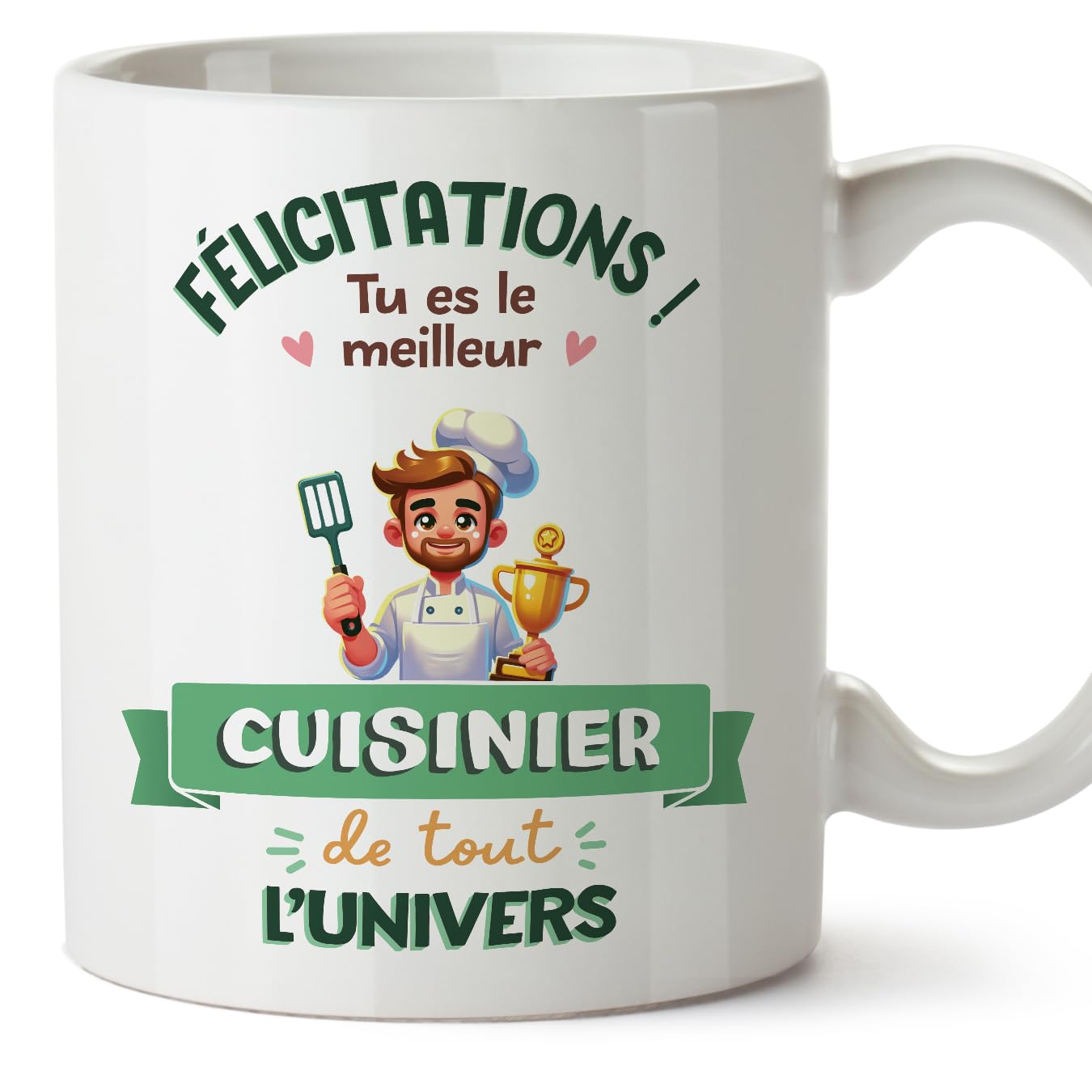 MUGFFINS Cook Man Mug - in French - Meilleur Univers Trophée - Funny Gift for Colleagues - Ceramic 11oz Mug — image 1