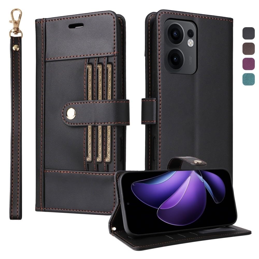 Generic Étui compatible avec Sony Xperia 1 VII (couleur : violet) Portefeuille en cuir de qualité supérieure avec fentes pour cartes
