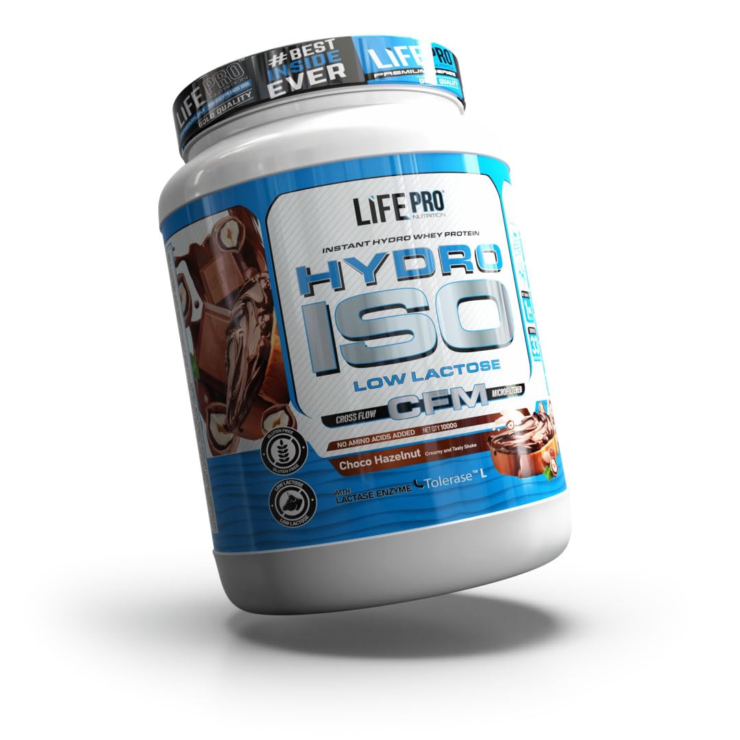 Life Pro Hydro | Proteína Hidrolizada de Rápida Absorción con Tolerase | Enriquecida con Tolerase y Aminoácidos (1 kg, CHOCOLATE HAZELNUT)